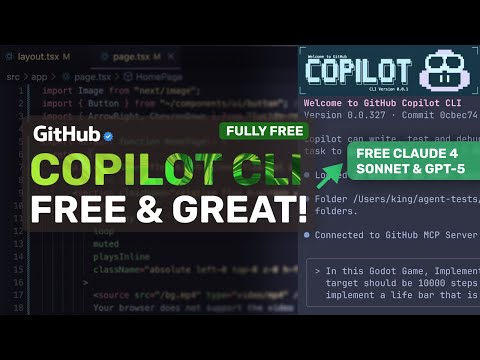 Github Copilot CLI: Microsoft's UNLIMITED FREE Claude 4 Sonnet based CODER! Claude Code Alternative!