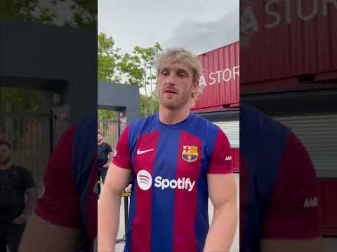 Who is playing RoboKeeper, @loganpaulvlogs? 😂🤖💥 #fcbarcelona #LoganPaul #shorts