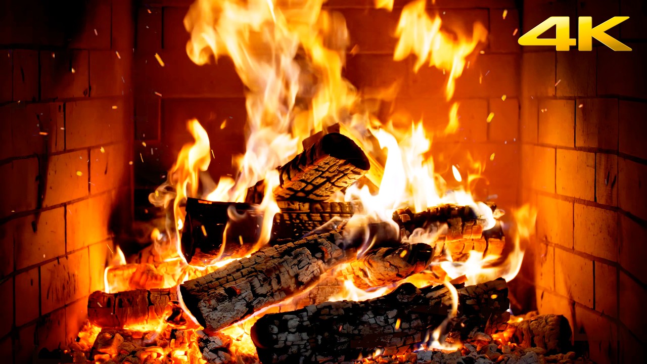 🔥 The Most Relaxing Fireplace with Smoldering Embers with Woodfire Symphony for Evening Relaxation