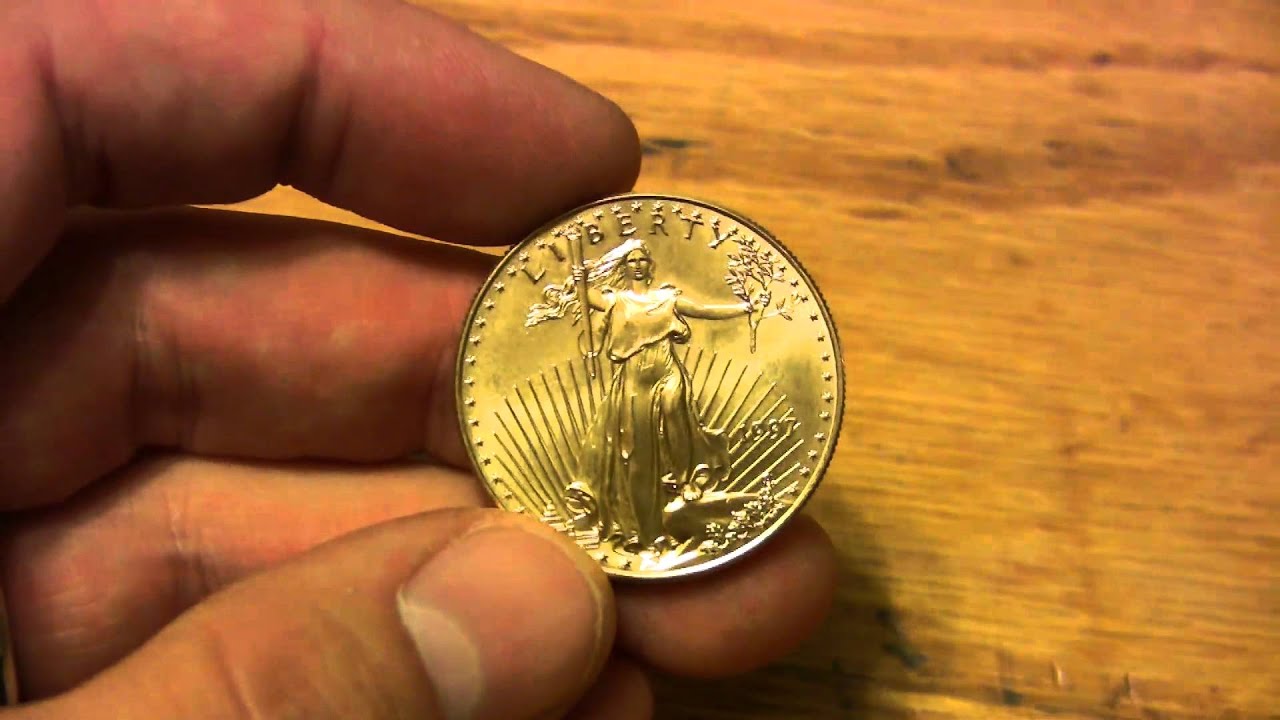 Gold Bullion Detail Of 1 Ounce Gold Eagle Coin YouTube