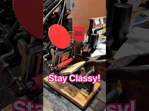 Letterpress printing some pink classy <strong>greeting</strong> <strong>cards</strong> with a tabletop printing press