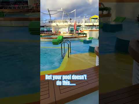 This is crazy!! The ship is a rockin’!!! #seaday #pooldeck #shiplife #royalcaribbean #fypyoutube