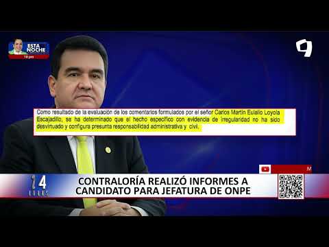 Candidato a la jefatura de la ONPE enfrenta cuestionamientos por informes de la Contraloría
