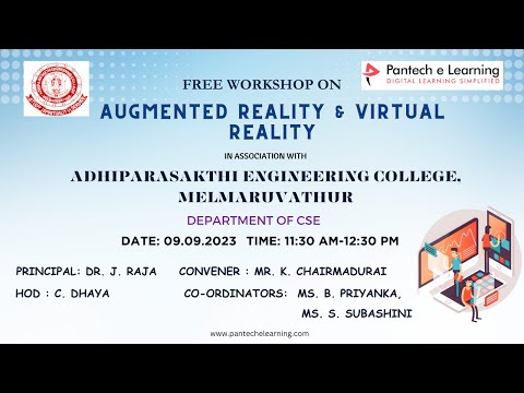 Free workshop on AR VR , Adhiparasakthi Engineering College, 09-09-2023