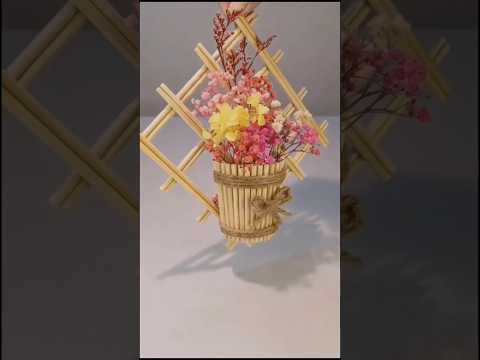 लकड़ी से बनाएं henging flower pot🪴#craftideas #diy #craft #homedecor #viral #ytshorts #shorts