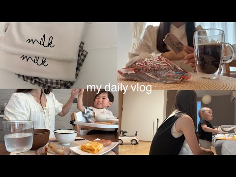 4days.夏風邪と戦う息子👦🏼.自宅で過ごす日々🏠.1歳検診へ🏥.内容.身体測定👶🏻.お揃いのベビー服購入🌙.