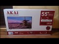 Телевизор Akai 55' с сюрпризом и надписью внутри экрана. Магазин Розетка рулит:(
