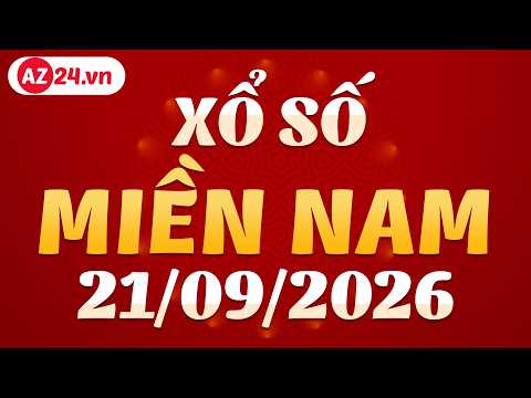 Xổ số miền Nam ngày 21 tháng 9 - XSMN - SXMN - KQXSMN - Kết quả Xổ số kiến thiết miền Nam thứ 2