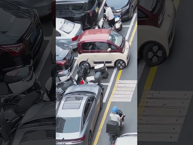 Small car opposite parking #driver #parking #parallel #reverse #car 1