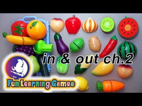 Learn prepositions with fruits and vegetables