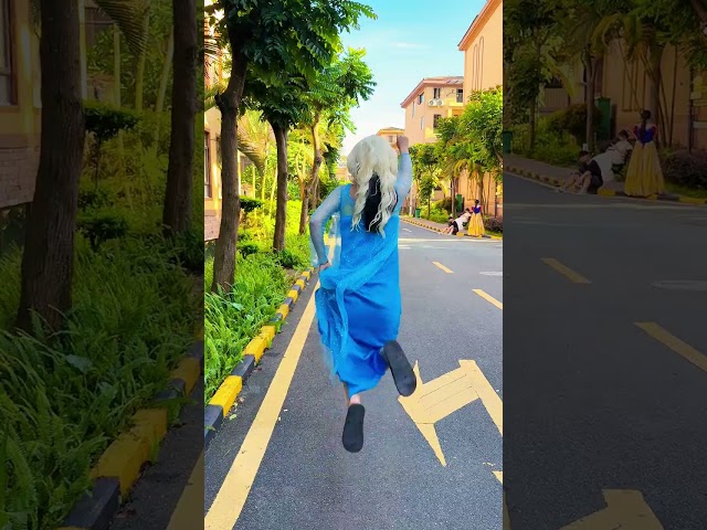 还好艾莎接住了婴儿 #艾莎#shorts #cosplay