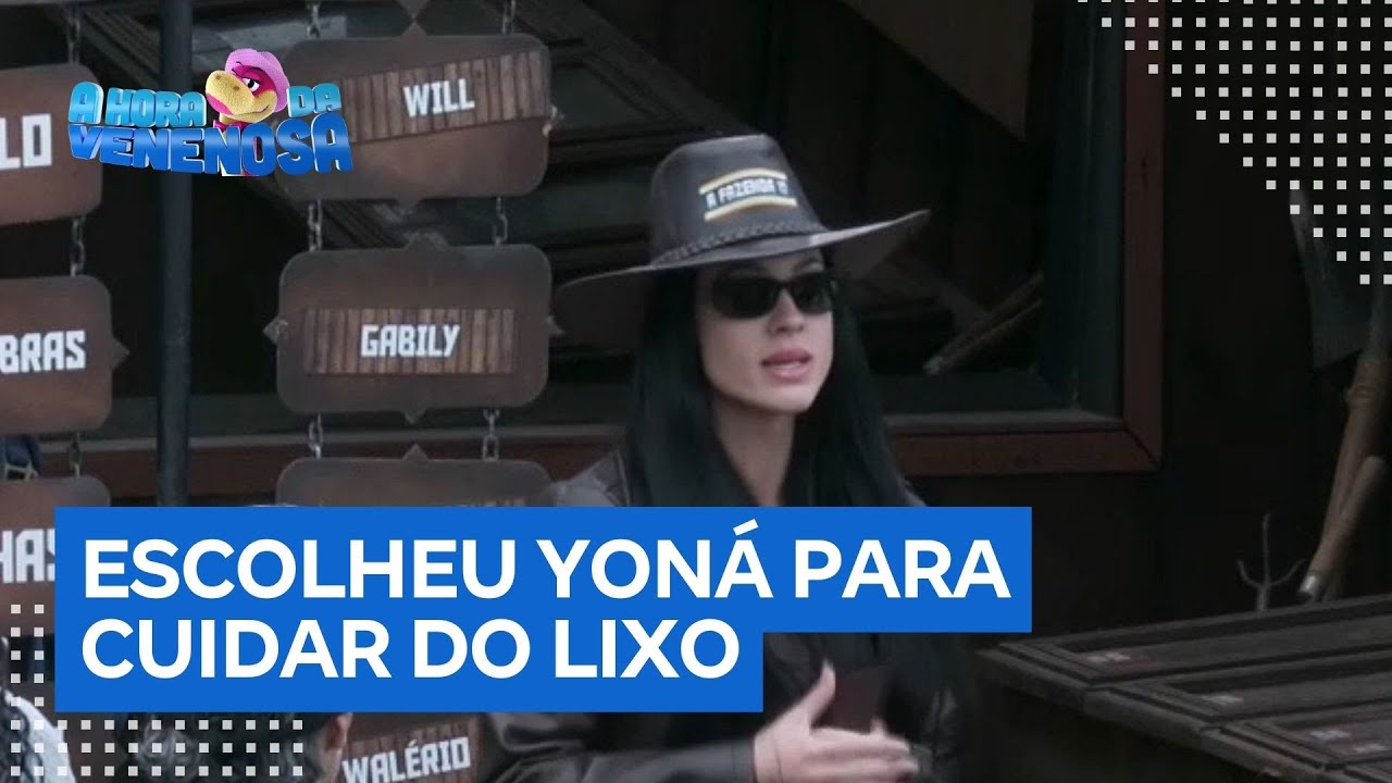 Namorada de Belo Rayane escolhe Yoná para cuidar do lixo em A Fazenda 17