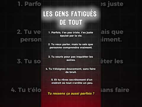 Pourquoi les gens sont vraimment épuisés de tout
