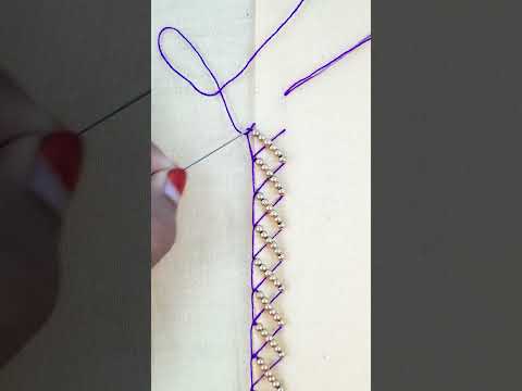 unique border embroidery tutorial #stitch #video #trending #fbyシvideo #reels