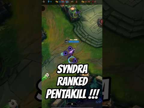 Syndra RANKED PENTAKILL! 🤯 |Mikey閔閔 #leagueoflegends #pentakill #lol