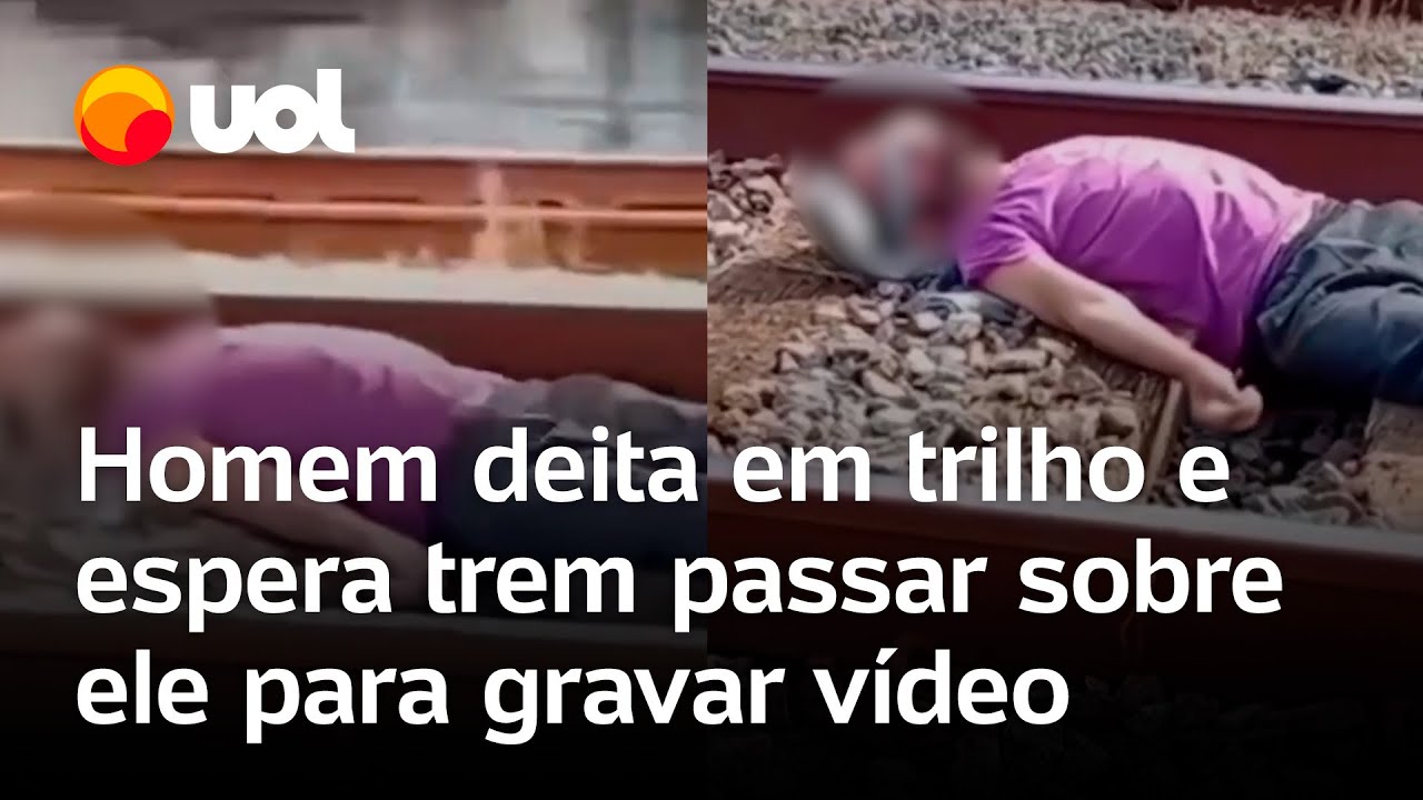 Homem deita no trilho da CPTM e espera trem passar para gravar vídeo polícia investiga o caso