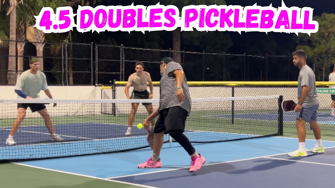 4.5 Doubles Pickleball At Holiday Park | Fort Lauderdale Florida | Game 1