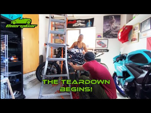 Electric Honda Beat Conversion - Episode 3 - Disassembling the Energica