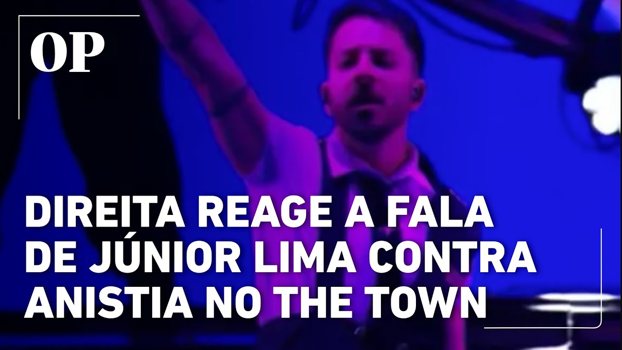 Direita reage a fala do cantor Junior Lima contra anistia no The Town