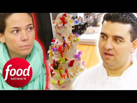 Bride DESTROYS Buddy's Cake Made With Fondant Drapes Because She Hates It | Cake Boss