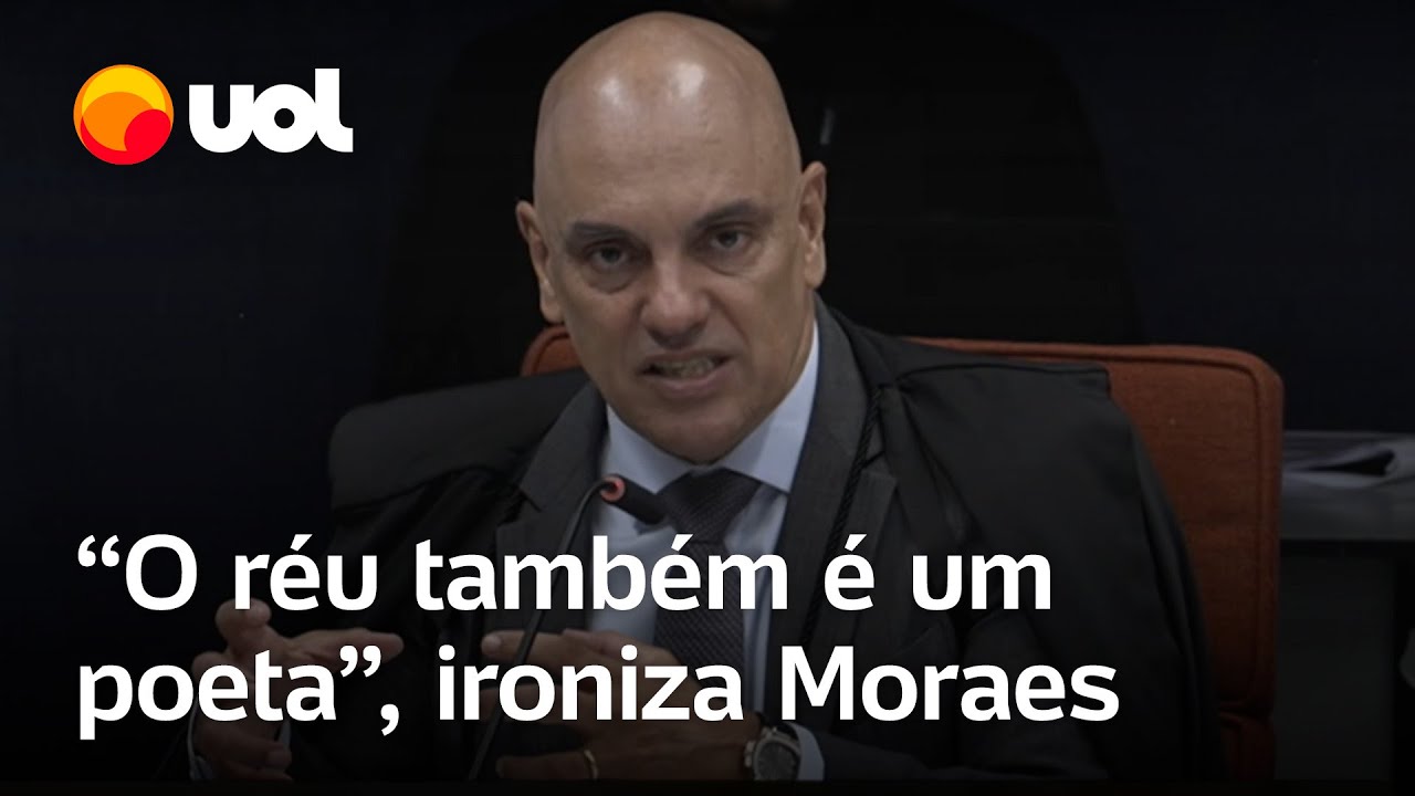 Moraes ironiza mensagens golpistas durante julgamento no STF O réu também é um poeta