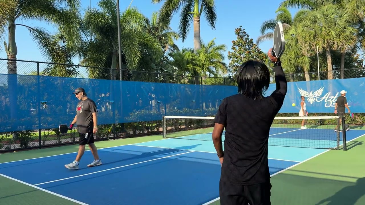 5.0 Pickleball | Matt & Derrick vs Steve & Fab | Aztec RV Resort | Florida | Game 1