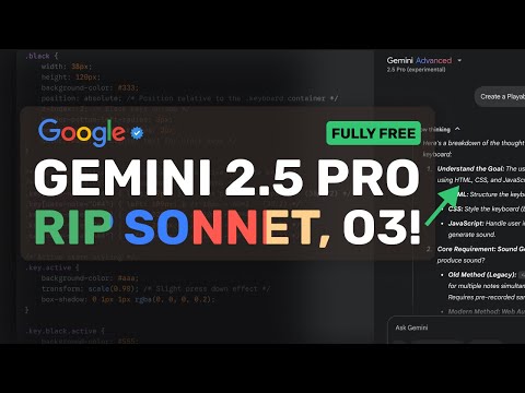 Google's Gemini 2.5 Pro: This NEW Google AI Model is THE NEW SOTA AI Model! (Beats 3.7 Sonnet, O3!)