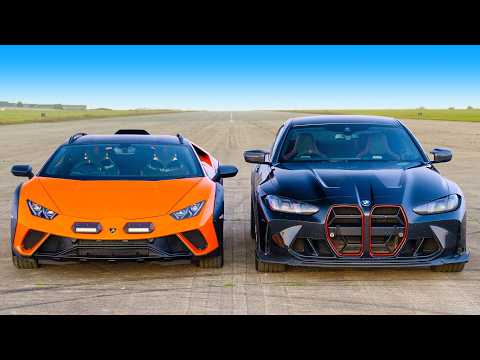 Breathtaking Showdown: BMW M4 CS vs. Lamborghini Huracan Performante