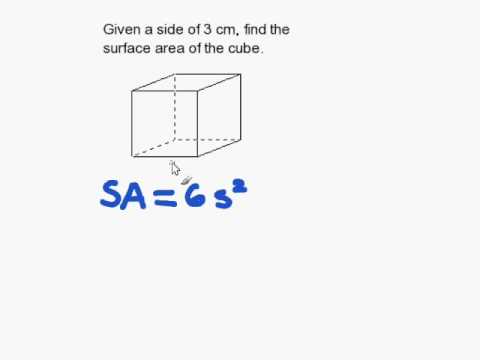 How to Find the Surface Area of a Cube - YouTube