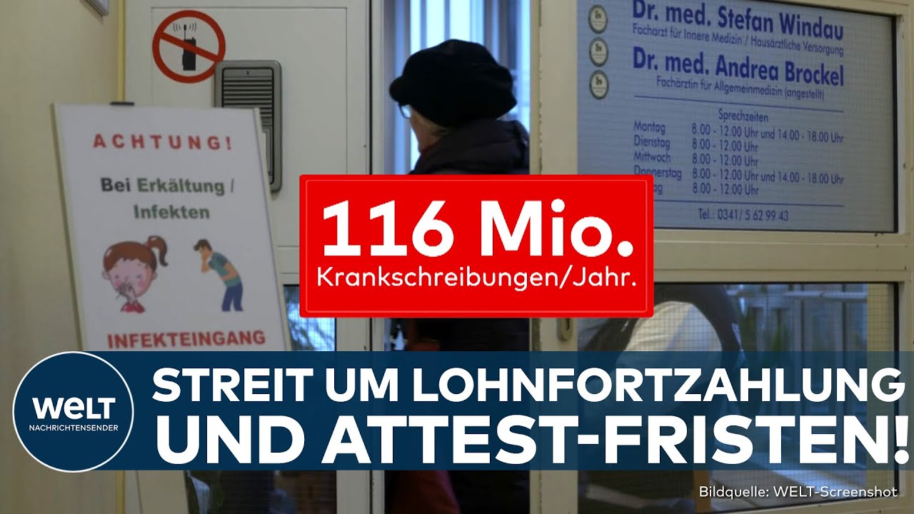 FEHLZEITEN AUF REKORDNIVEAU: Attest erst ab Tag vier? Lockerungen bei Krankschreibungen gefordert!