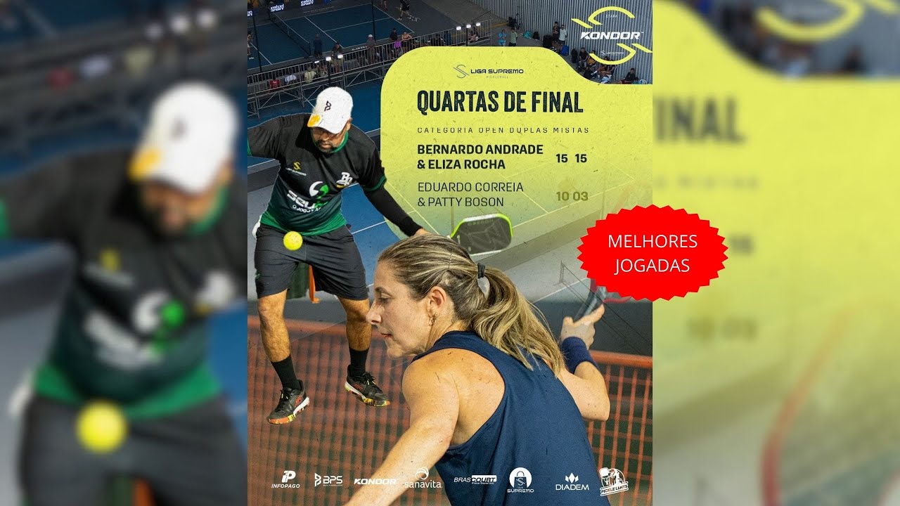 QUARTAS DE FINAL DUPLA MISTA ETAPA LIGA SUPREMO DE PICKLEBALL BELO HORIZONTE (MELHORES JOGADAS)