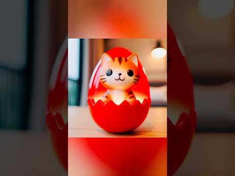 Colored 🌈egg 🥚 cat 🐱 #funny #shorts #egg #viral #cat