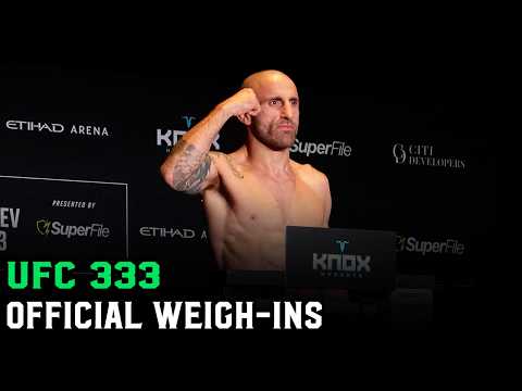 <strong>UFC</strong> 333: OFFICIAL WEIGH-INS