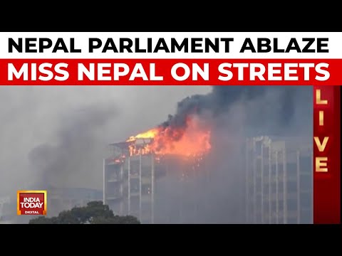 Nepal in Flames: Protesters Torch Parliament; Miss Nepal on the Streets