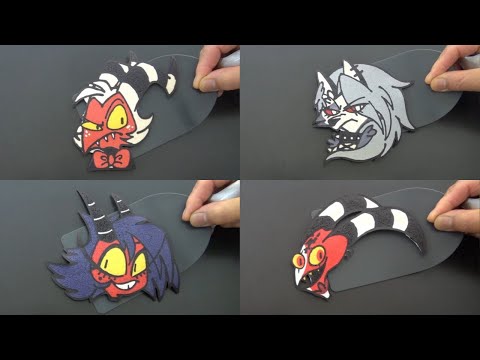 Helluva Boss Pancake Art - Moxxie, Millie, Blizto, Loona