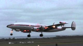 Qantas Connie Super Constellation Takeoff with flames (1080p HD)