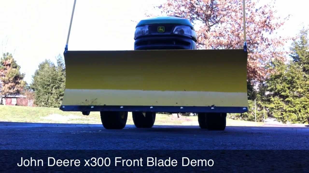 John Deere X Snow Blade Demo Hd Youtube