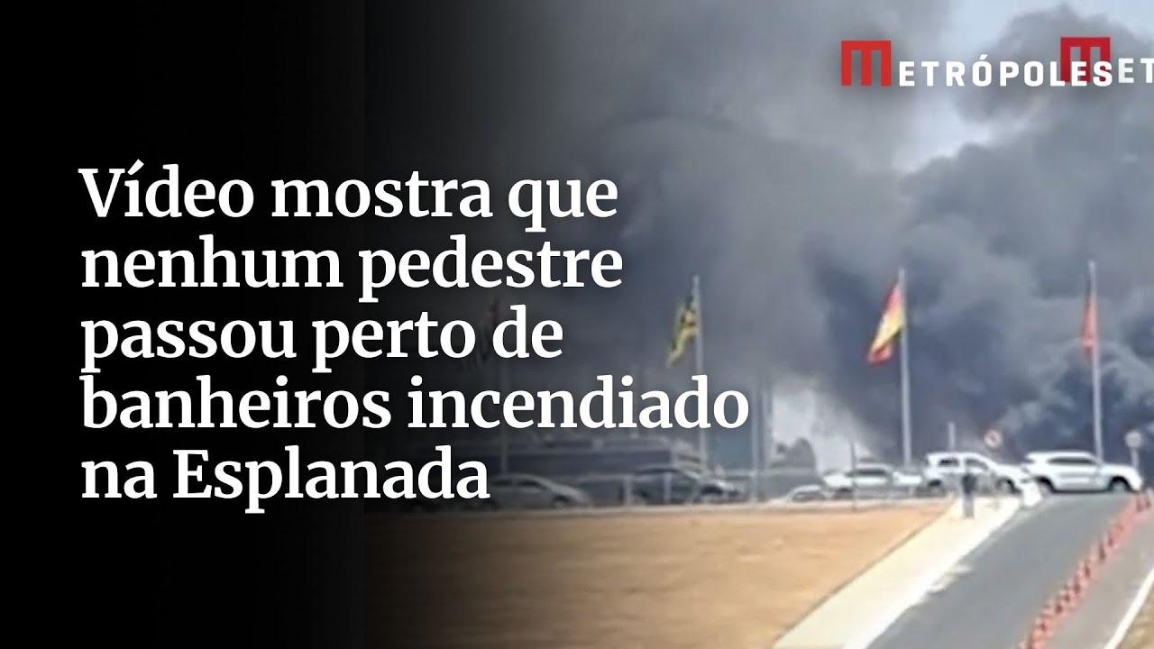 Vídeo mostra que nenhum pedestre passou perto de banheiros incendiado