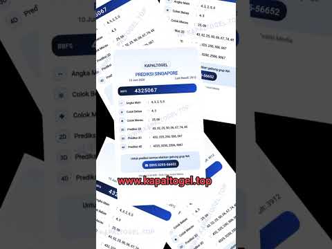 PREDIKSI KAPALTOGEL SINGAPORE HARI INI!