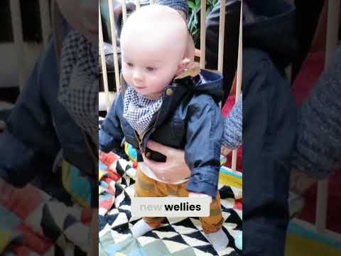 Cute Kid's New Coat & Wellies Adventure! #shorts