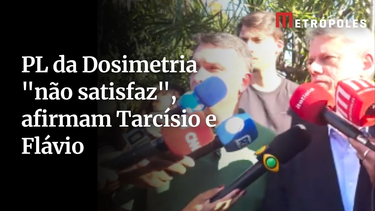 Tarcísio e Flávio dizem que PL da Dosimetria “não satisfaz”