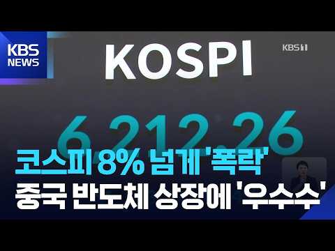 코스피 8%대 하락에 서킷브레이커 발동…코스닥도 급락 / KBS  2026.07.28.