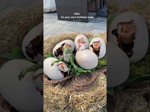 Jurassic World birthday setup #jurassicworld #birthday #asmrsounds #dino #shorts