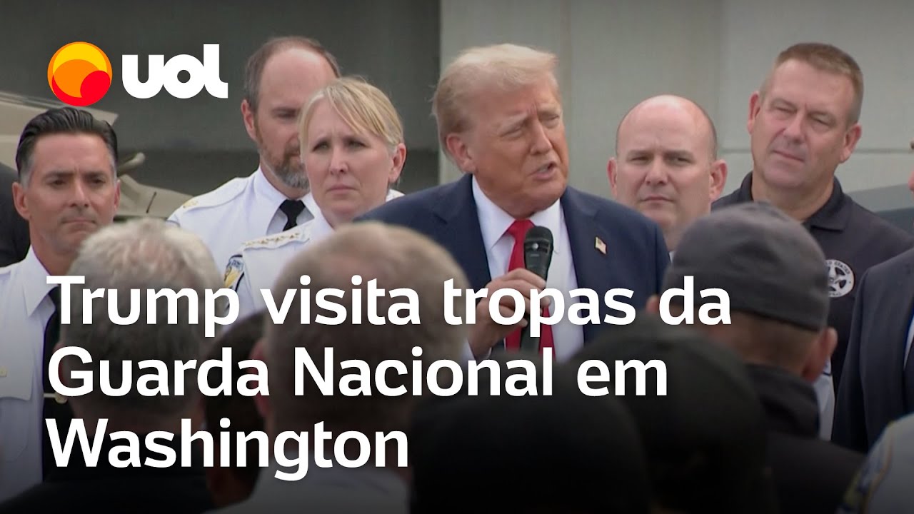 Trump visita tropas da Guarda Nacional em Washington após intervenção na capital