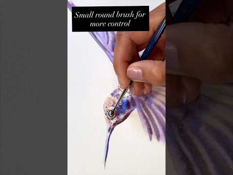 Capturing highlights and shadows: Hummingbird Eye in Watercolor