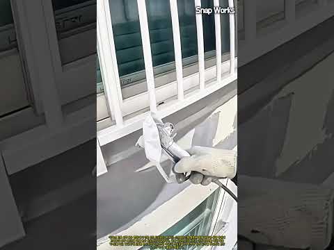 외벽 균열 보수면 <strong>방수</strong> 도장 마감 공정 #worker #process #waterproofing #construction #building