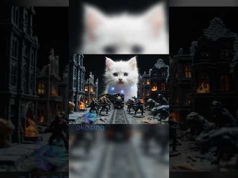 Kittens Go Crazy in a Mini City with Ghost the Train! 🐾🚂🔥 #asmrkittens