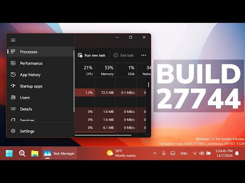 New Windows 11 Build 27744 – New Design Changes, Start Menu Change, New Apps and Fixes (Canary)