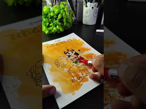 day 5 devi skandamata #navaratridrawing #drawing #art #ytshorts #painting #shorts