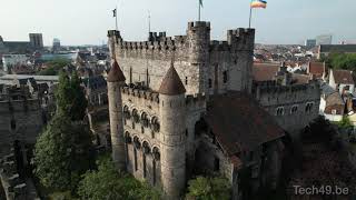 Gravensteen (Castle of the Counts) Gent, Belgium - 4K Cinematic Drone - Extended Version